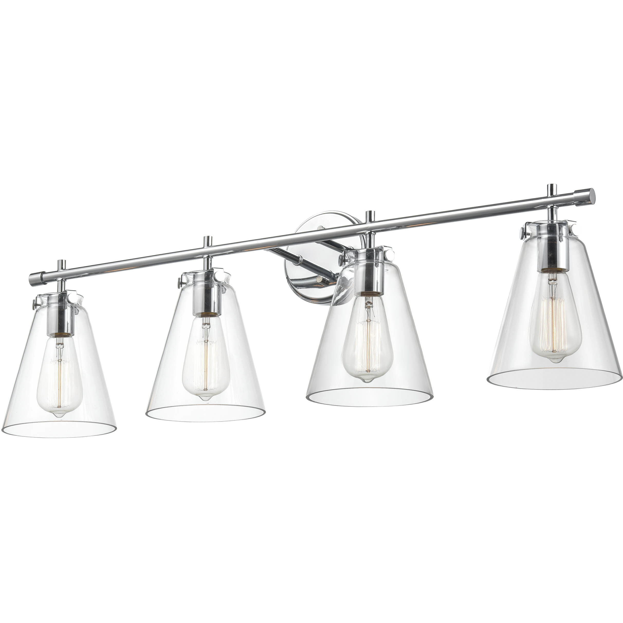 Aliza 4 Light 35 inch Chrome Vanity Light Wall Light